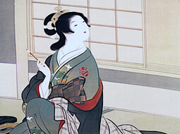 Japanisches Rollbild "Schönheit und Kirschblüte" online kaufen | © Shoji Bau | Japanische Antiquitäten und Zubehör